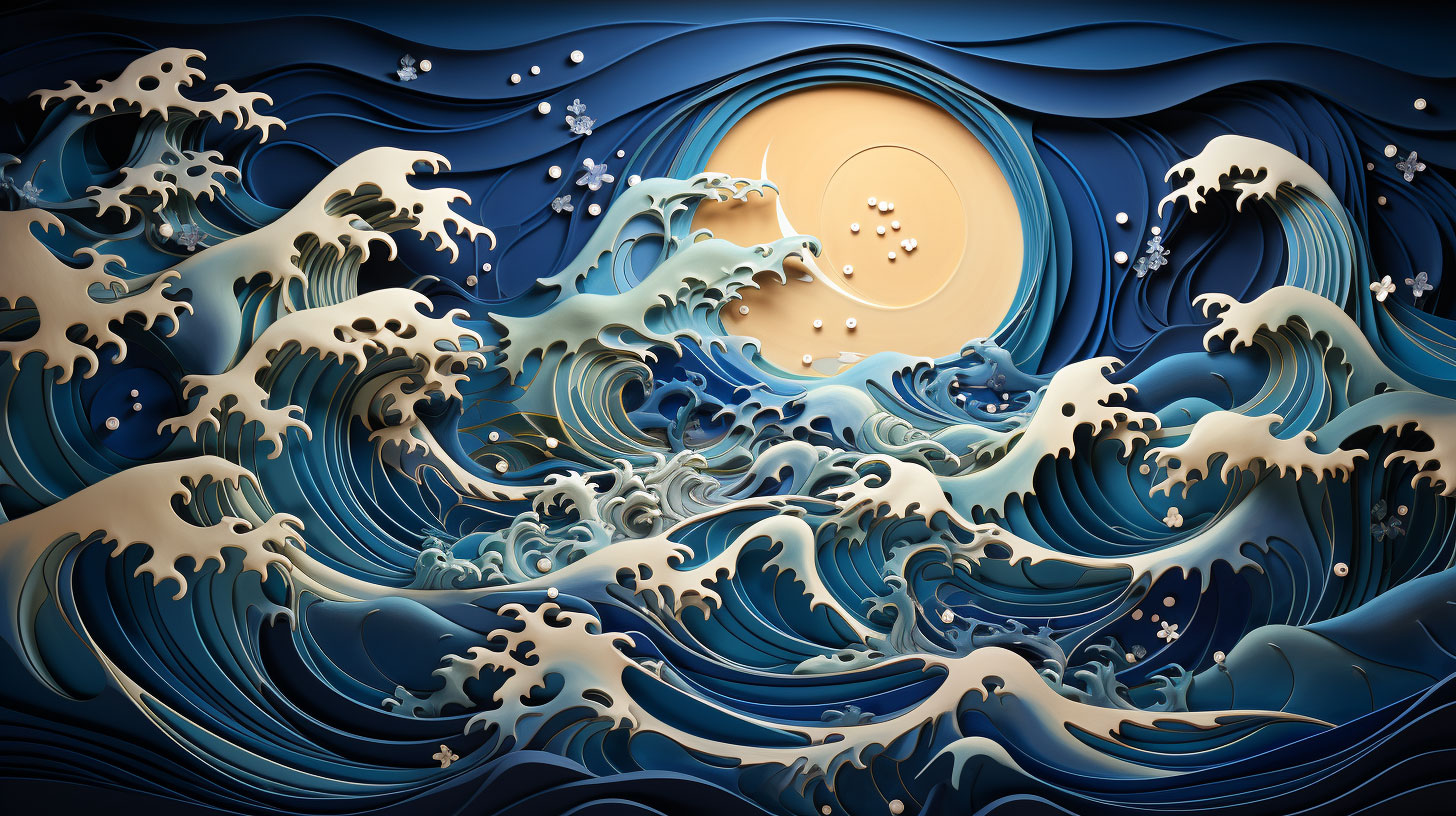 Futuristic digital landscape