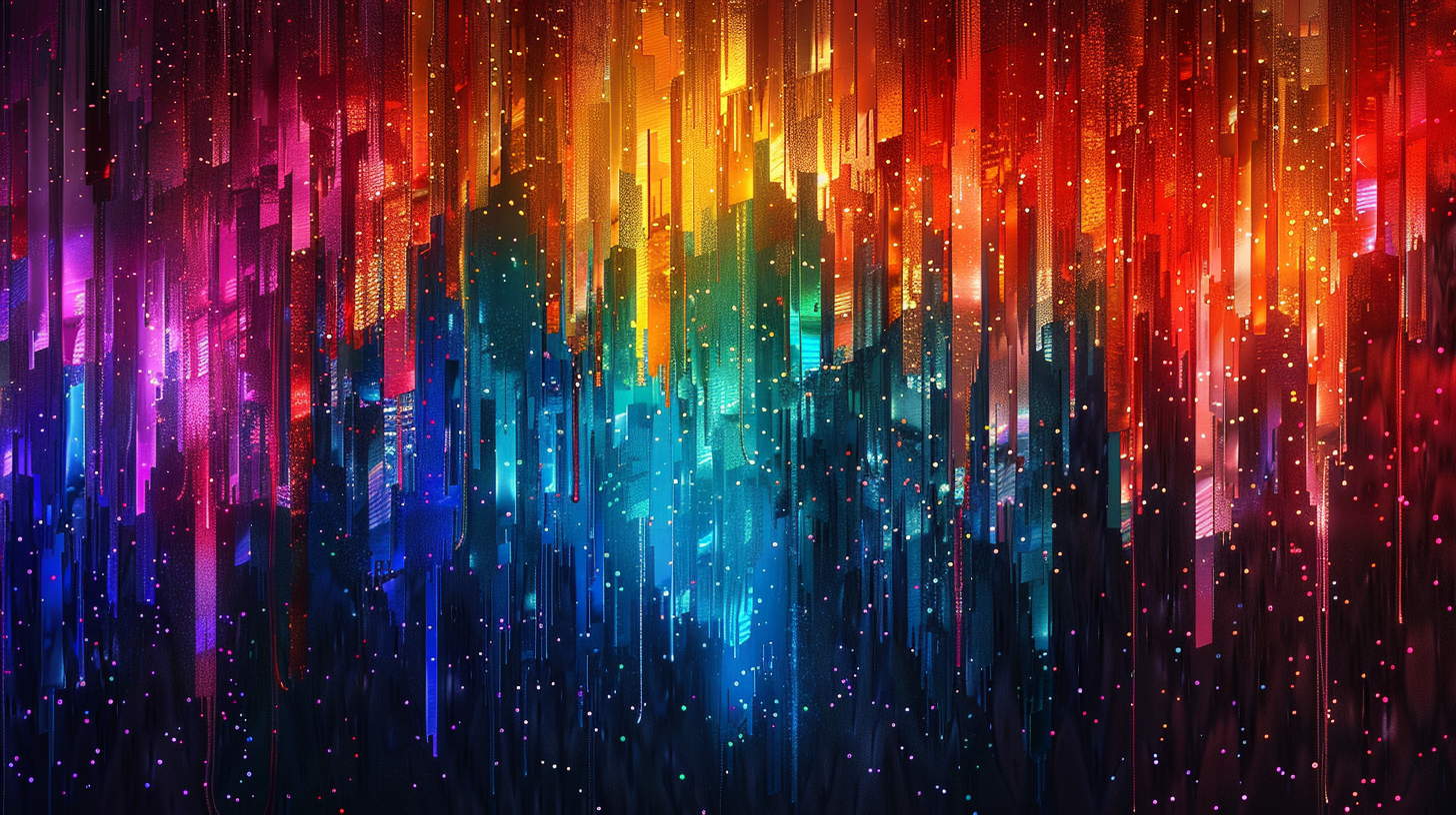 Colorful luminous arcs of light