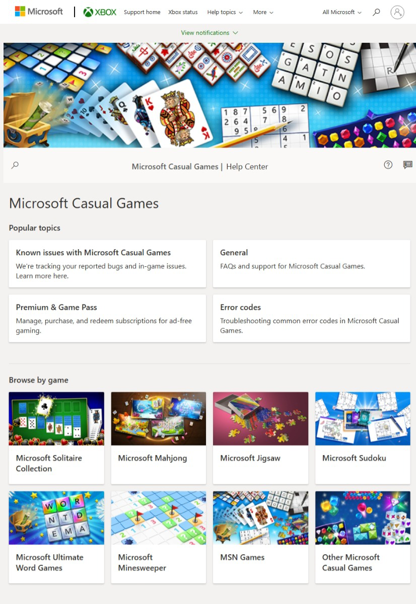 New Xbox Support Interface (after)